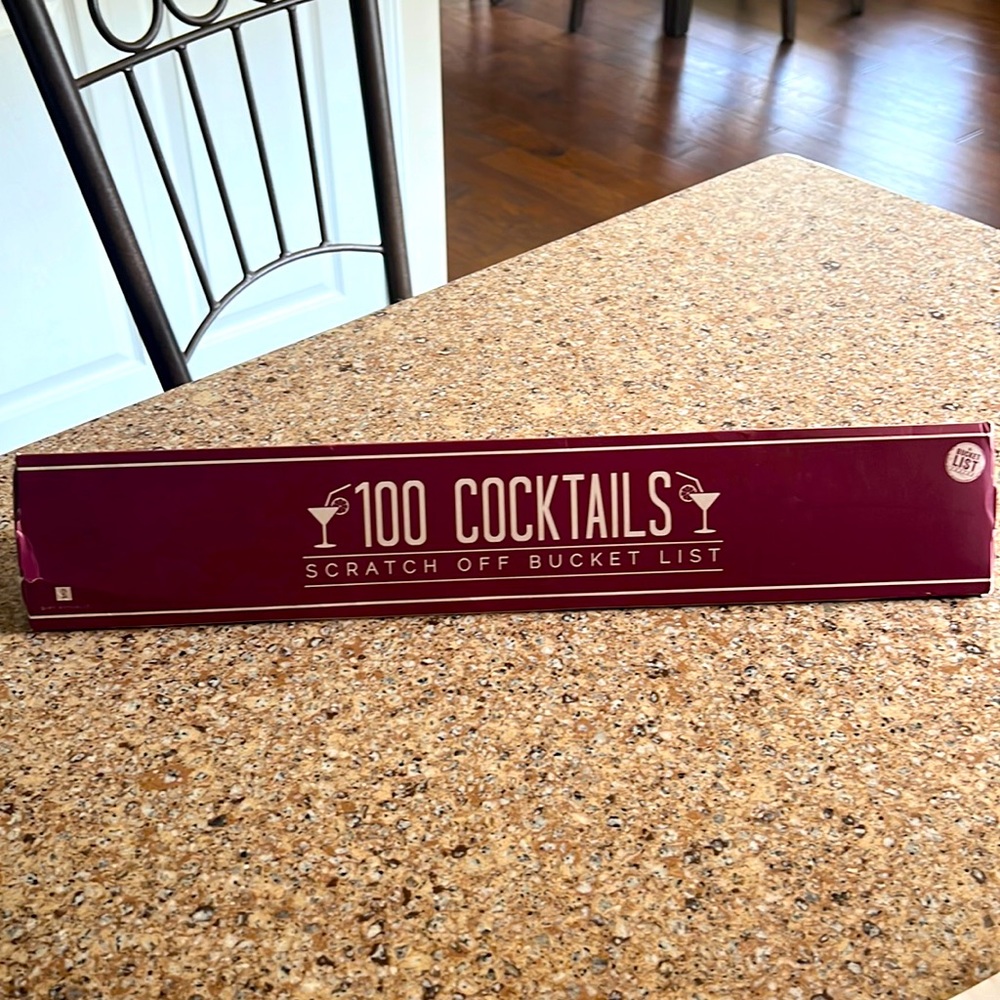 100 Cocktails Scratch Off Bucket List Brand New